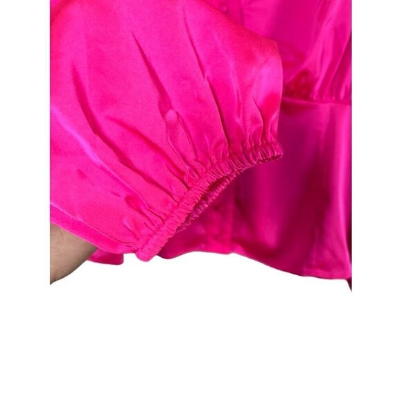 Torrid Satin Top 2X Pink Feminine Coquette Cocktail Preppy Classic Retro Resort - Picture 4 of 12